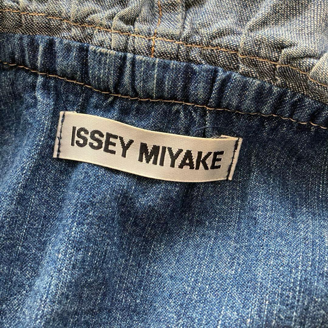 【美品】ISSEY MIYAKE×Lee デニムギャザーデザインジレ