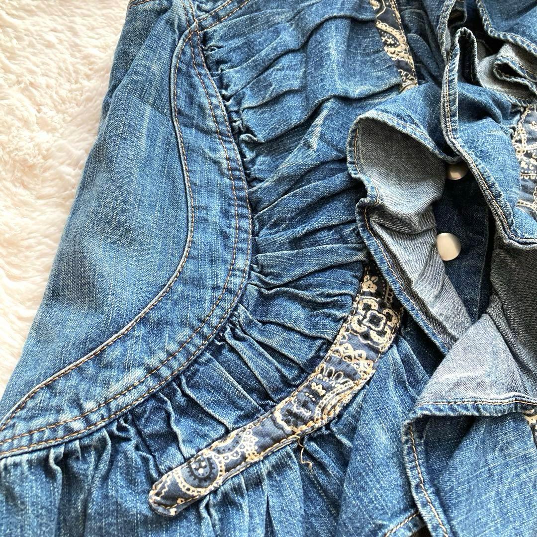 【美品】ISSEY MIYAKE×Lee デニムギャザーデザインジレ