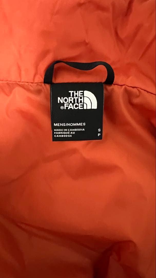 ノースフェイス ダウンジャケット オレンジ US規格S（日本M相当）