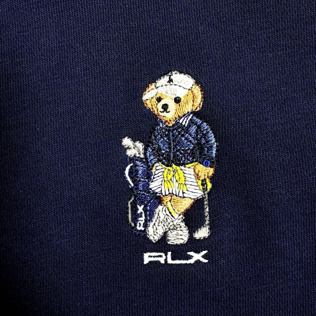 RLX アールエルエックス　ポロベア　スウェット トレーナー 裏起毛　ネイビー