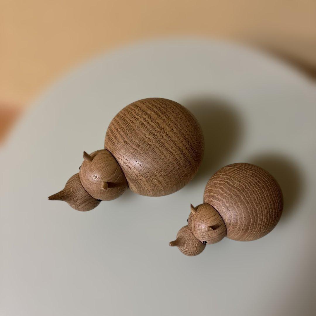 【新品】WOUD ウッド リナ ライノセラス ２体 ナチュラル デンマーク　北欧