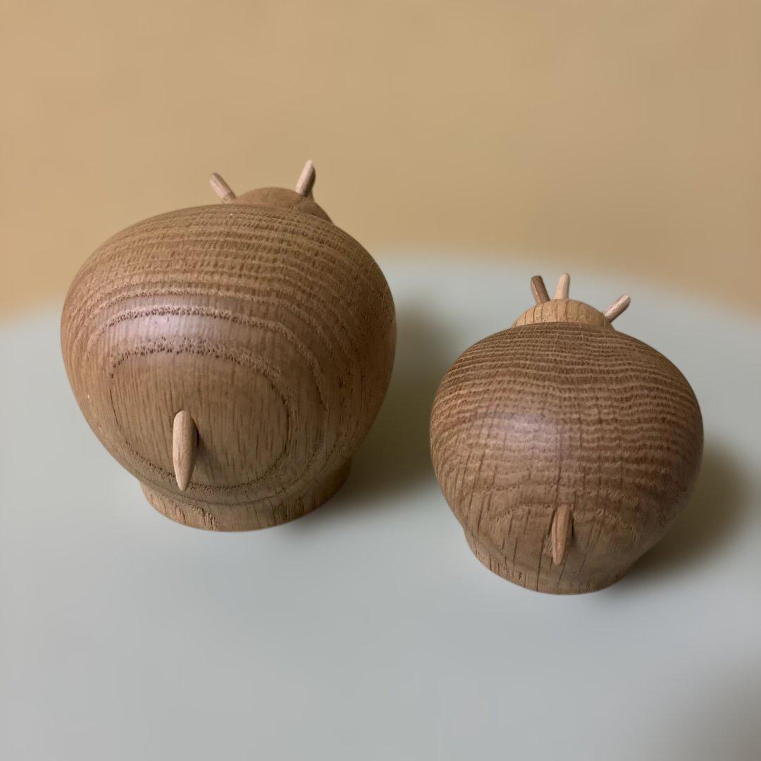 【新品】WOUD ウッド リナ ライノセラス ２体 ナチュラル デンマーク　北欧