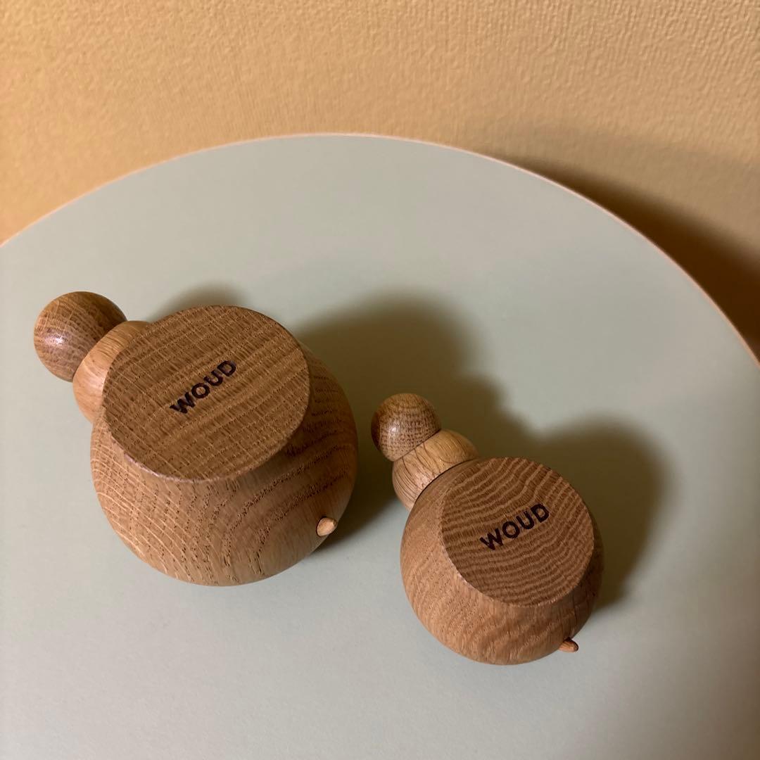 【新品】WOUD ウッド リナ ライノセラス ２体 ナチュラル デンマーク　北欧