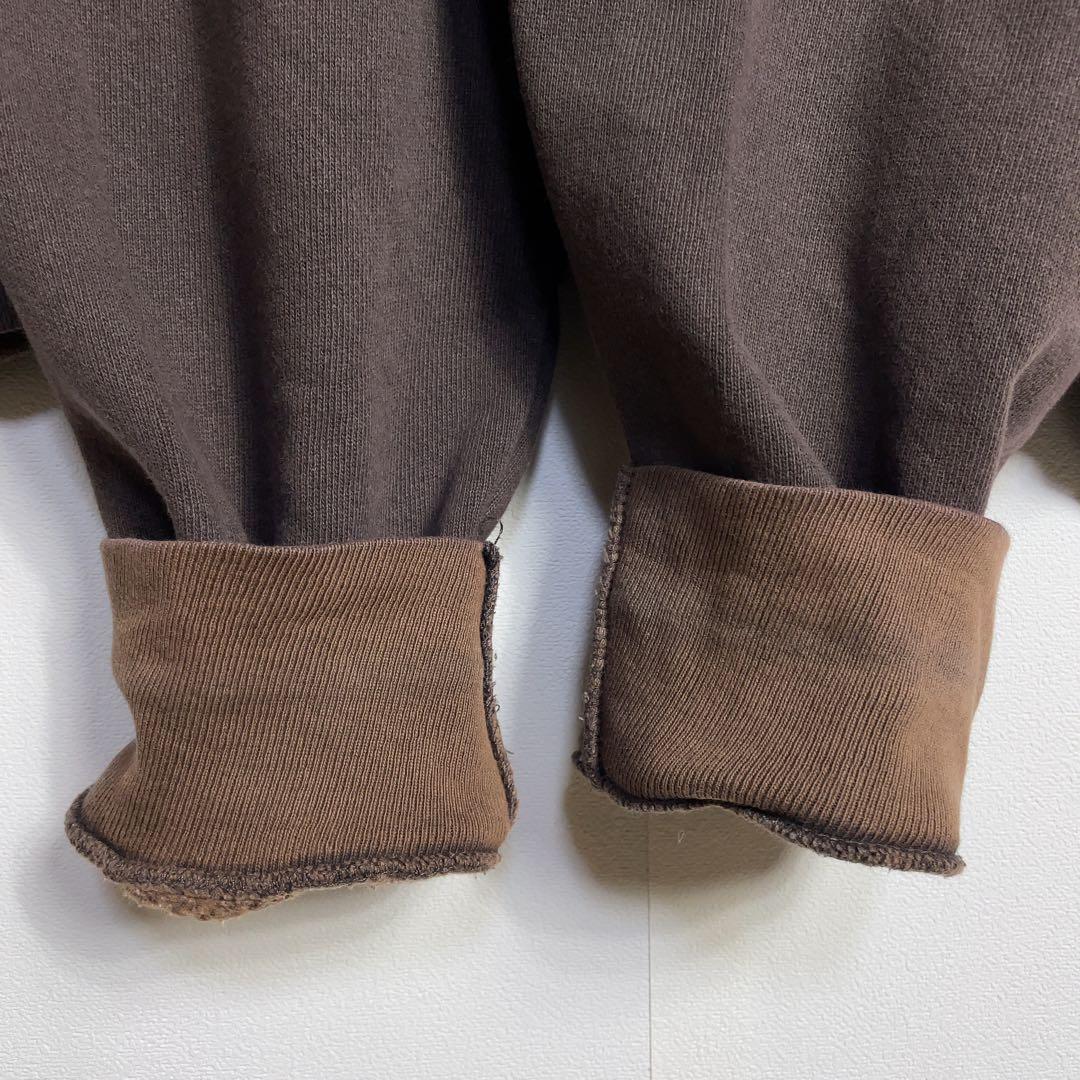 【超希少】ステューシー スウェット 90s スカル ワンポイント刺繍ロゴ 茶