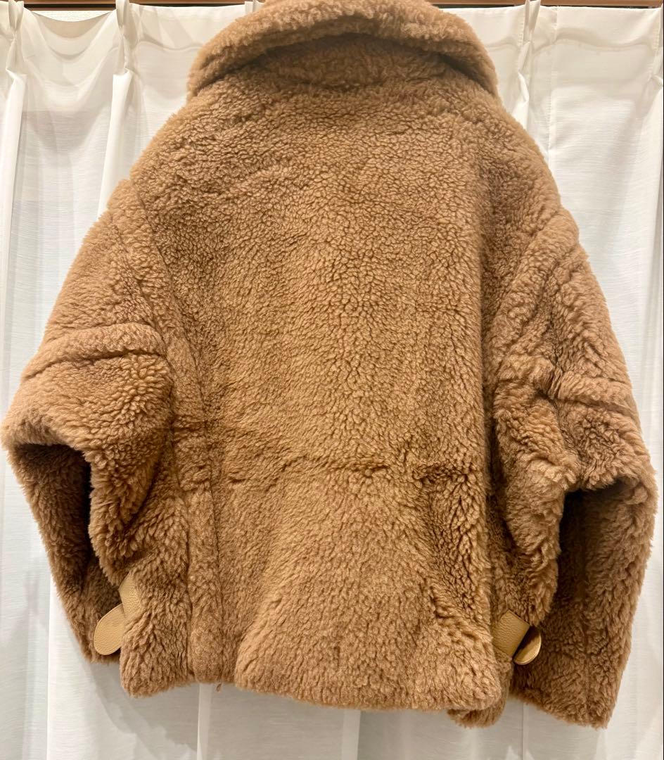 間も無く終了‼️MaxMara テディベアバイカージャケット　キャメル