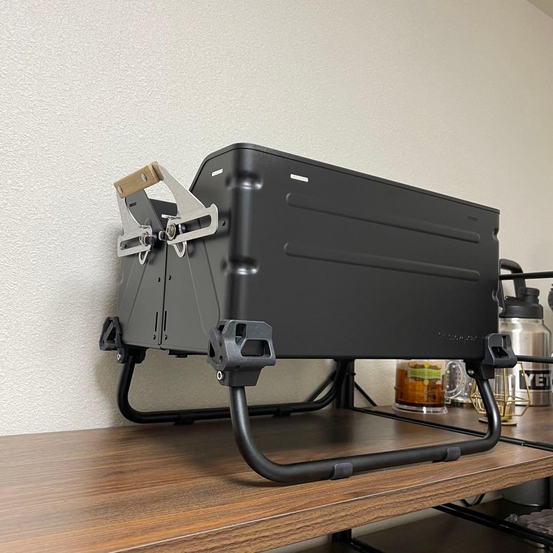 2セット　シェルフコンテナ25 レッグ　マットブラック　スノーピーク