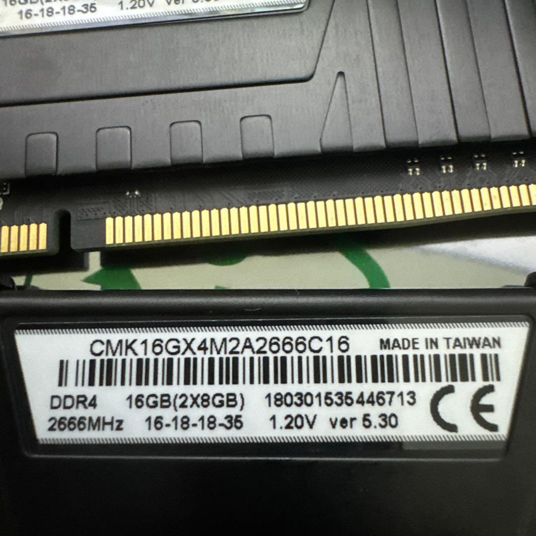 CMK16GX4M2A2666C16:DDR4 PC4-21300 8GB4枚