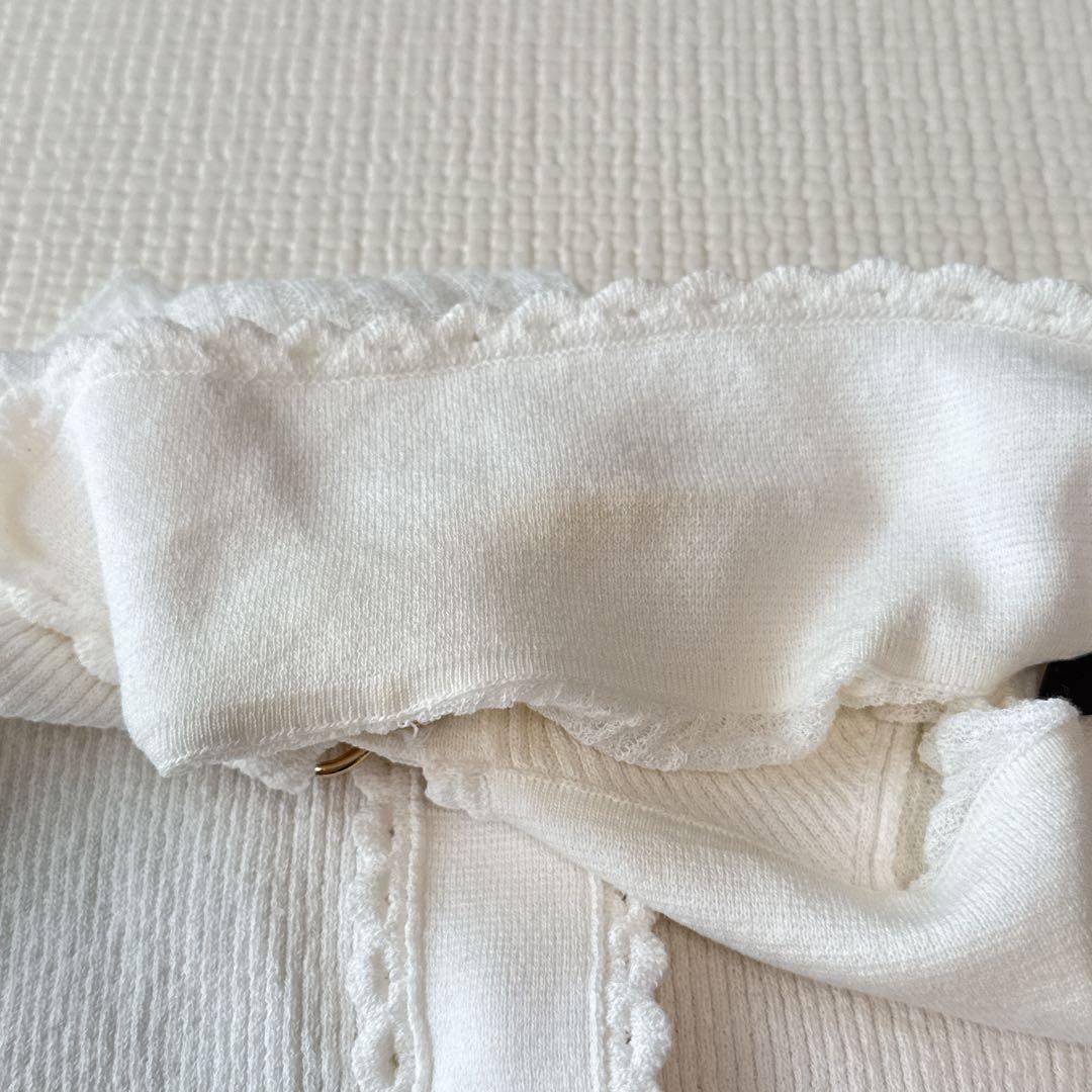 LOUIS VUITTON 半袖Tシャツ Lサイズ　ホワイト　ゴールド　リボン