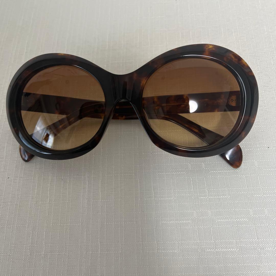 FOXEY ブラウンラウンドサングラス ケース付き
