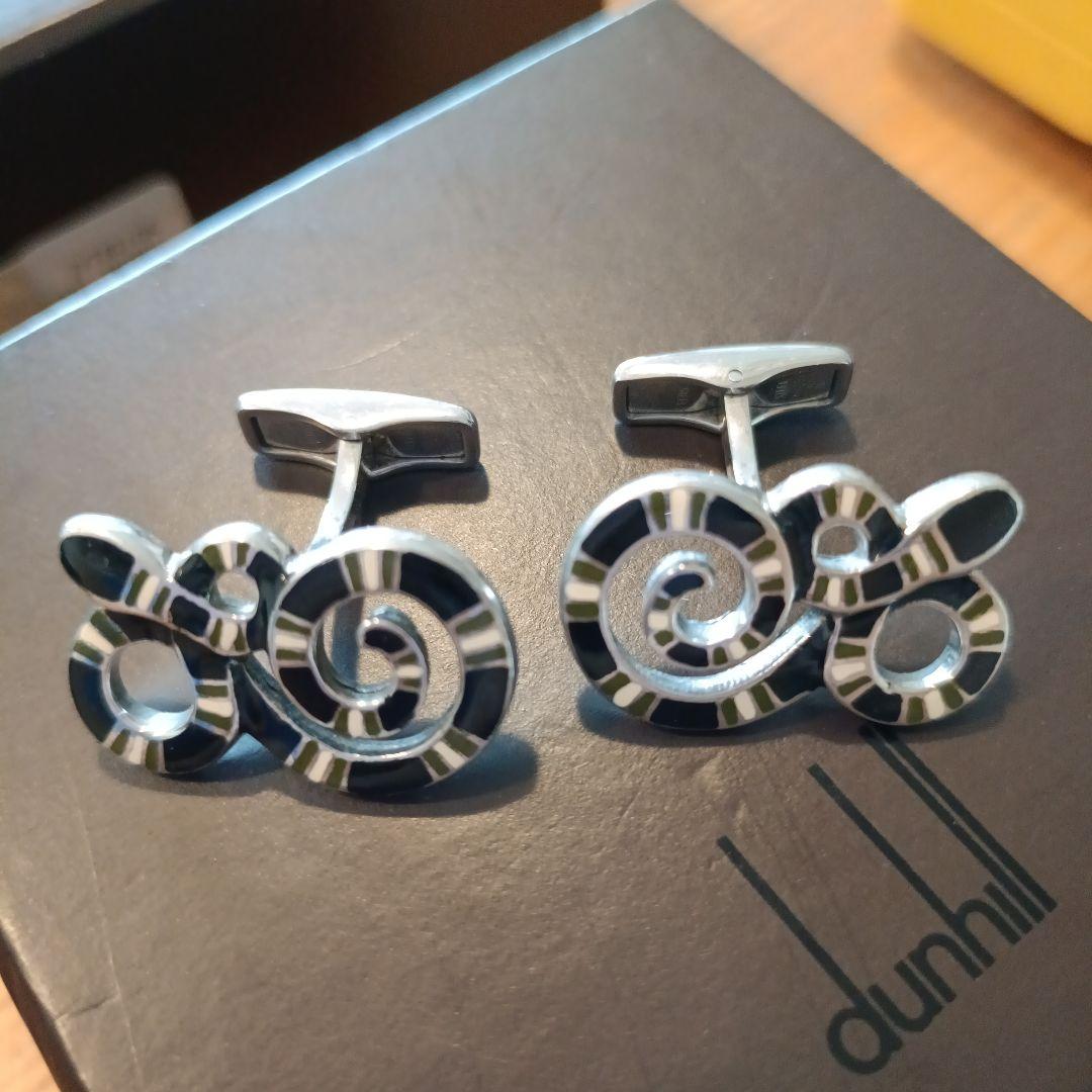 DUNHILL カフス　シルバー 925 アニマル柄　蛇　スネーク