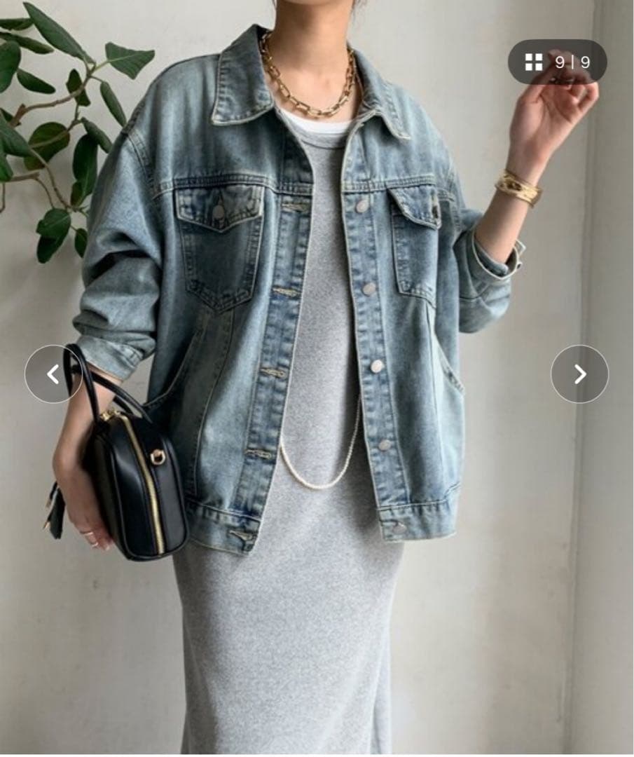 ライトブルー オーバーサイズ デニムジャケット