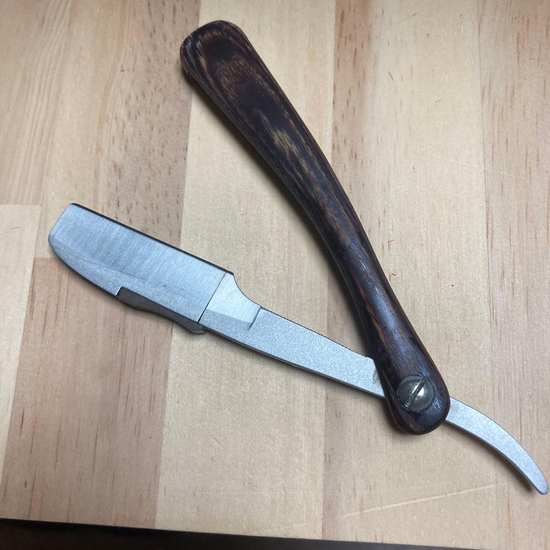 フェザー木製ハンドル ￼レザー