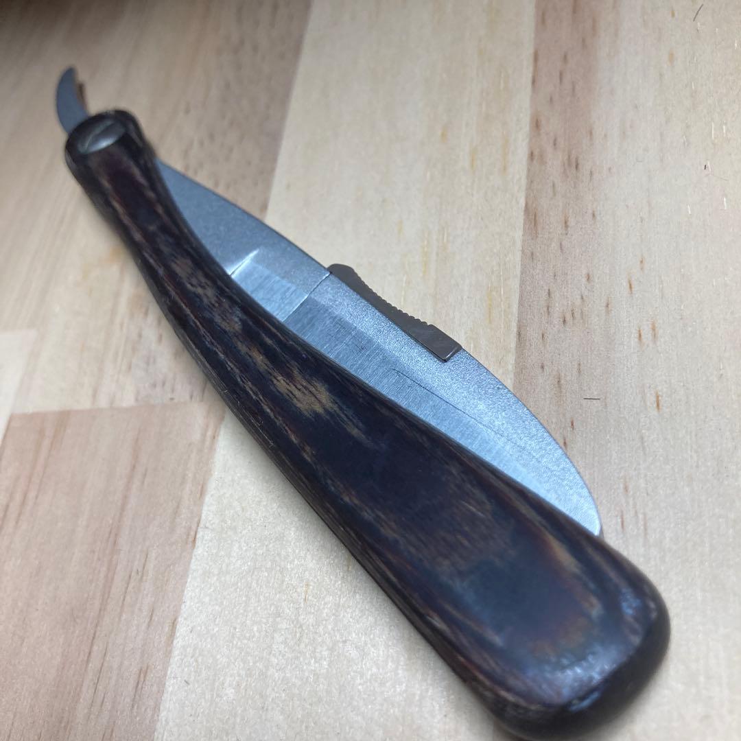 フェザー木製ハンドル ￼レザー