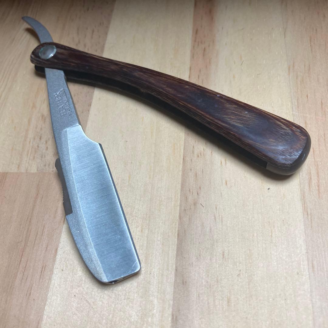 フェザー木製ハンドル ￼レザー