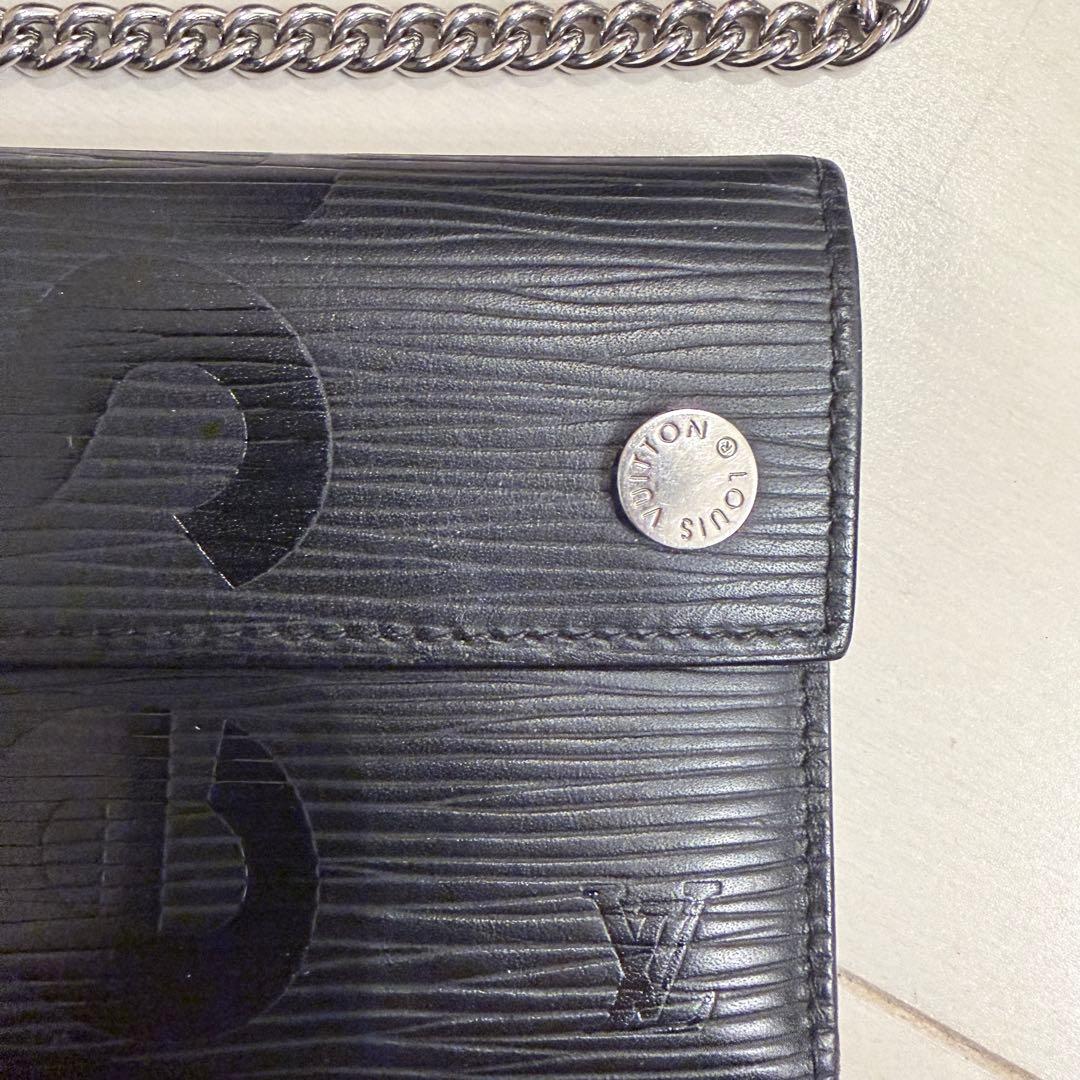 小物 Louis VuittonxSupreme Chain Wallet Black