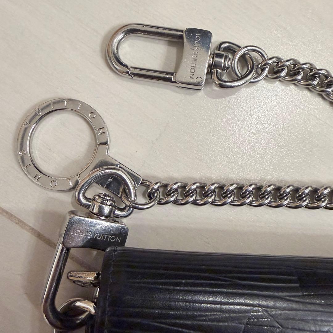 小物 Louis VuittonxSupreme Chain Wallet Black