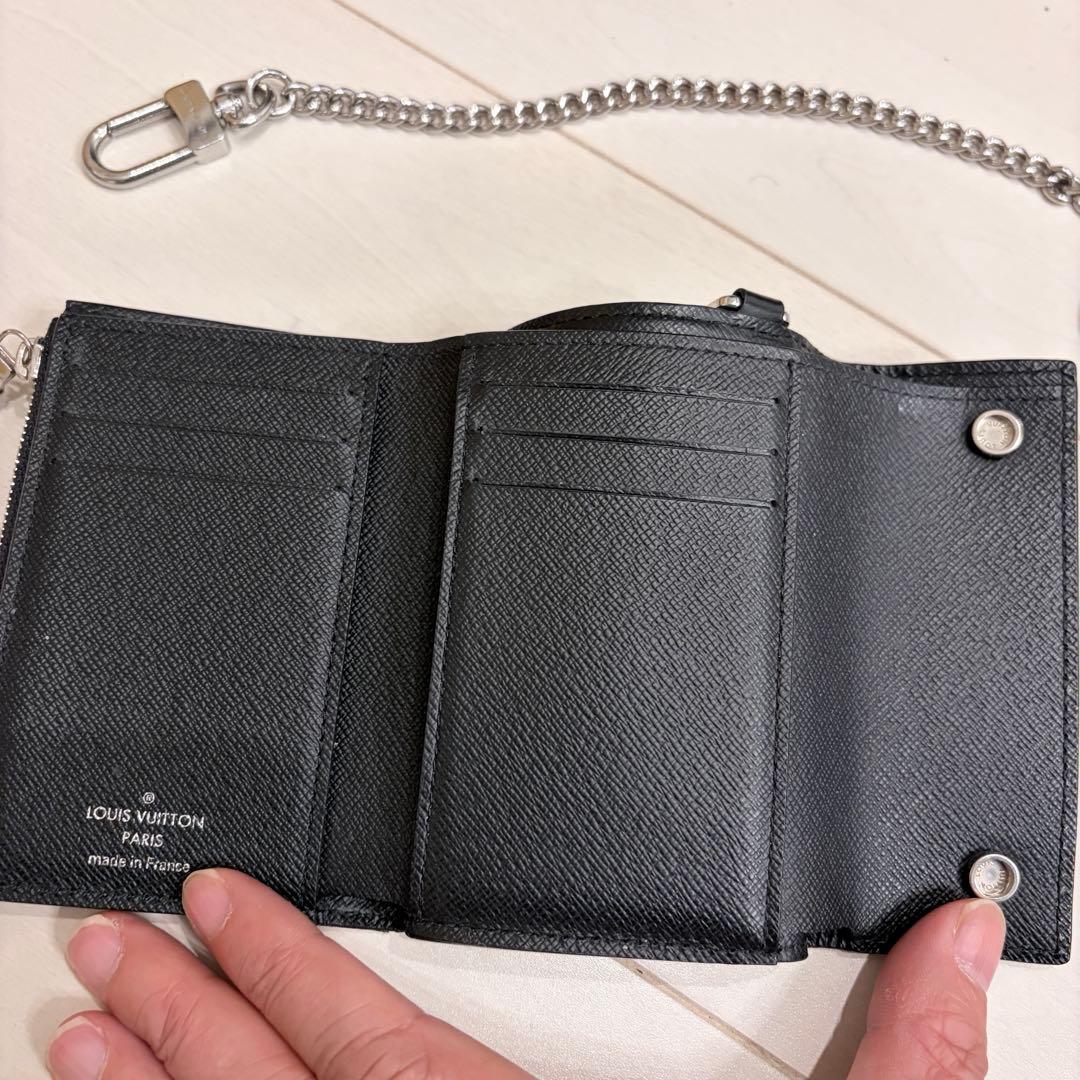 小物 Louis VuittonxSupreme Chain Wallet Black