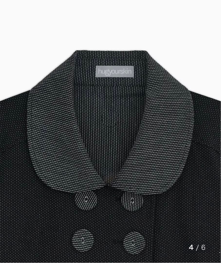 【新品】HUG YOUR SKIN ラウンドジャケット 黒