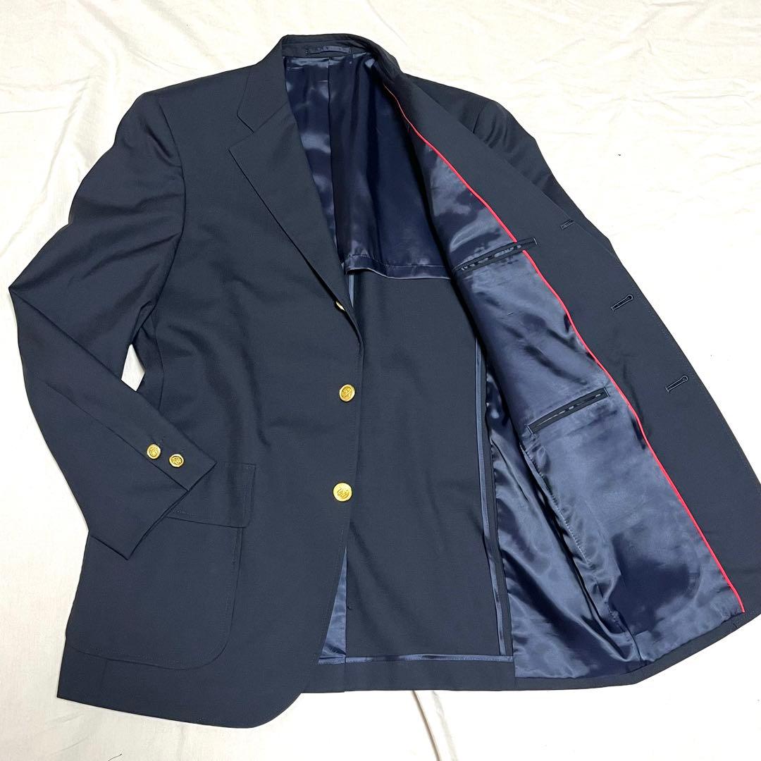 【美品】ジェイプレス　テーラードジャケット　金ボタン 紺ブレ　シングル　M 黒