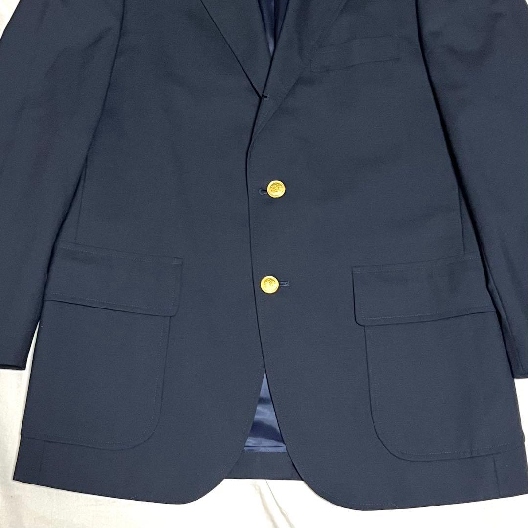 【美品】ジェイプレス　テーラードジャケット　金ボタン 紺ブレ　シングル　M 黒