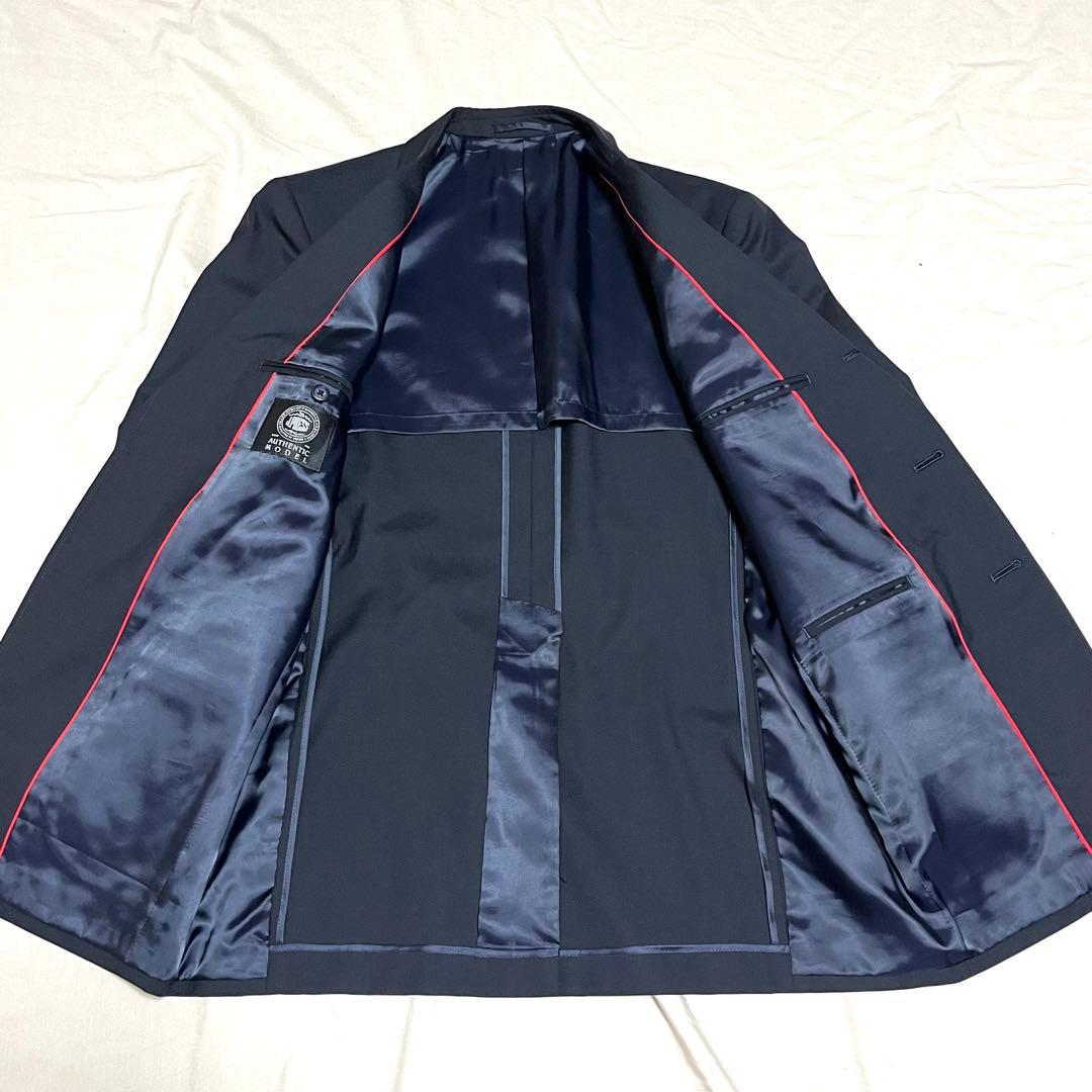 【美品】ジェイプレス　テーラードジャケット　金ボタン 紺ブレ　シングル　M 黒