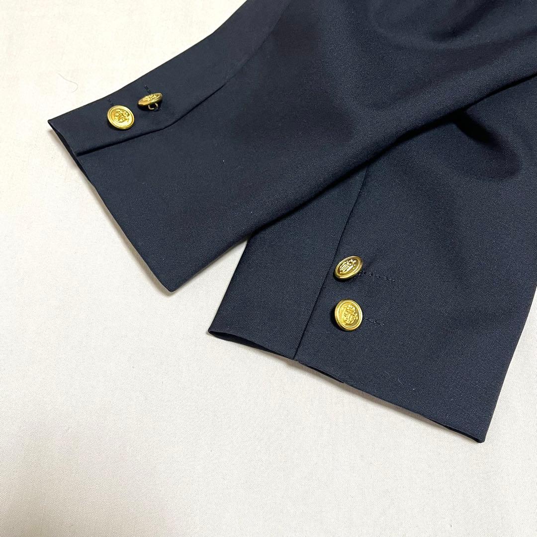 【美品】ジェイプレス　テーラードジャケット　金ボタン 紺ブレ　シングル　M 黒