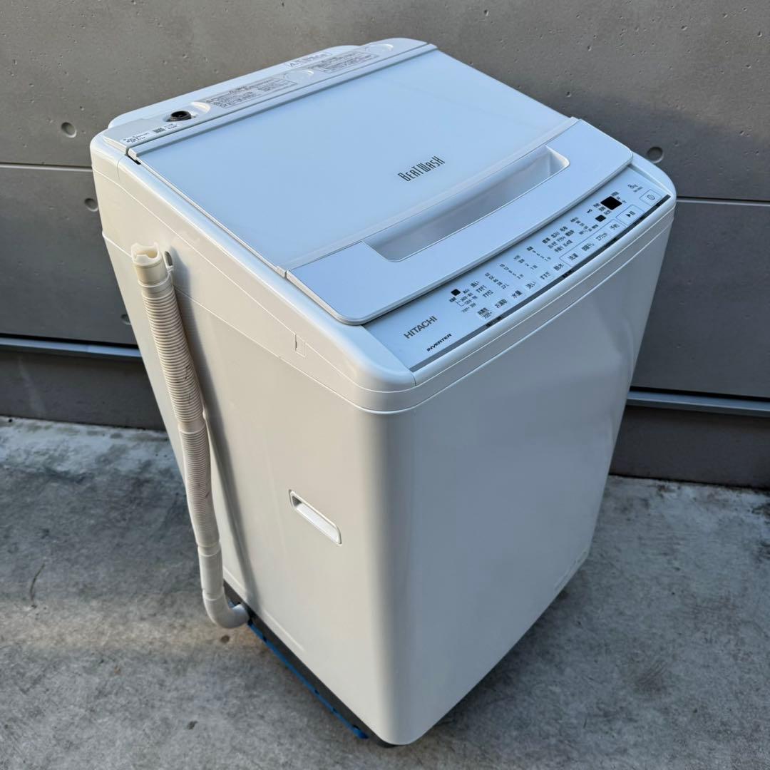 102⭐️2022年製美品★日立　洗濯機　8KG インバーター　一人暮らし