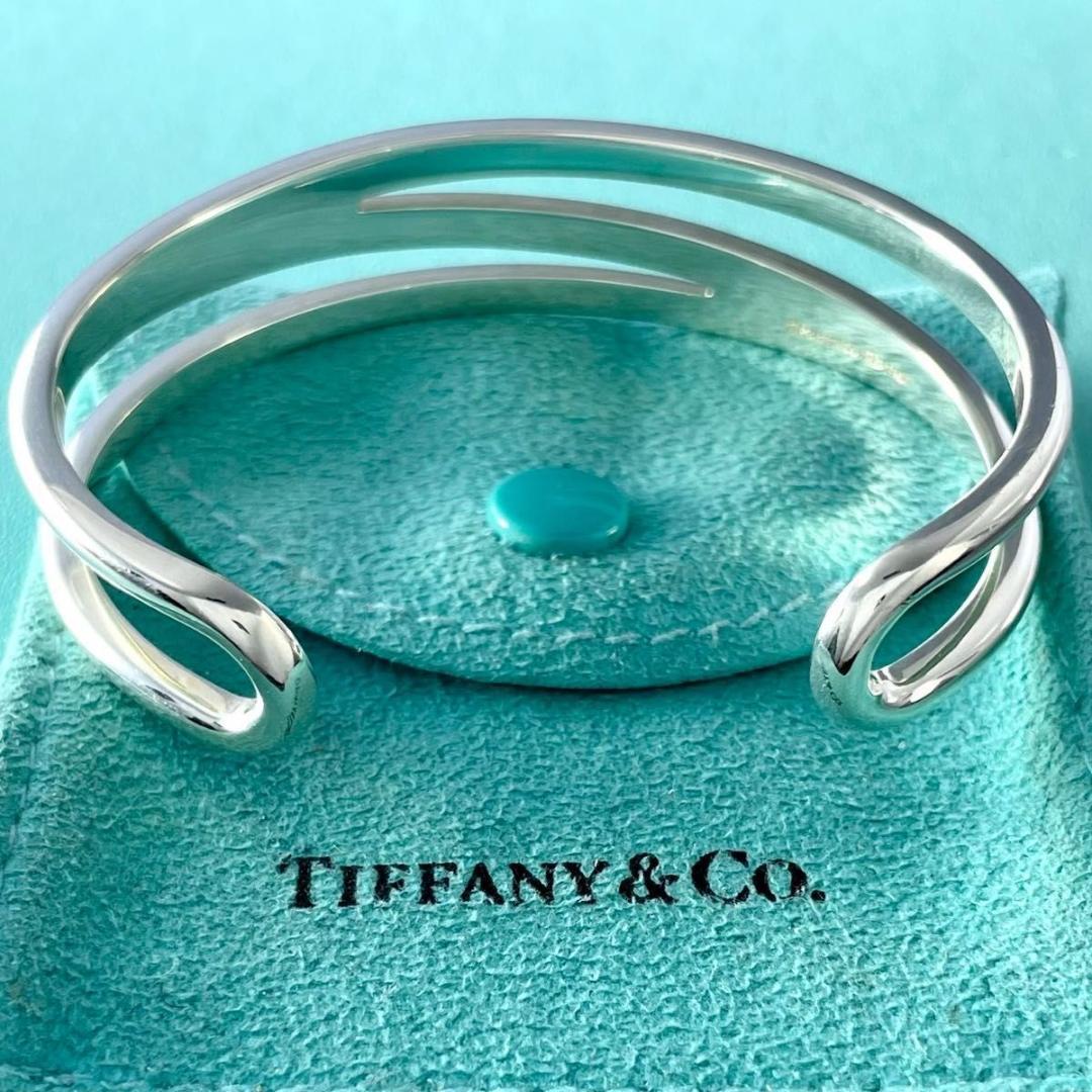 ティファニー ダイアゴナル バングル ブレスレット シルバー 925 Q21fe