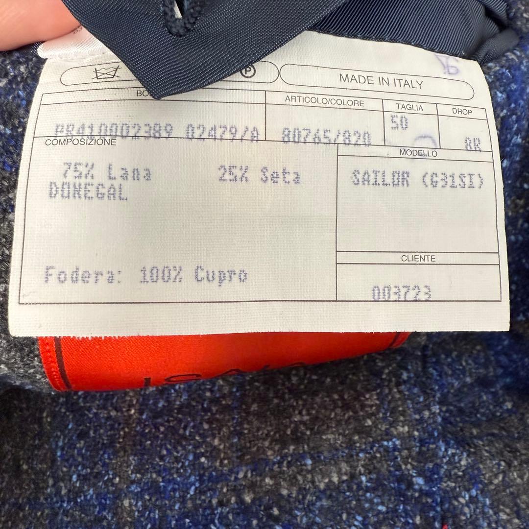 ISAIA Napoli イタリア製 チェック テーラードジャケット