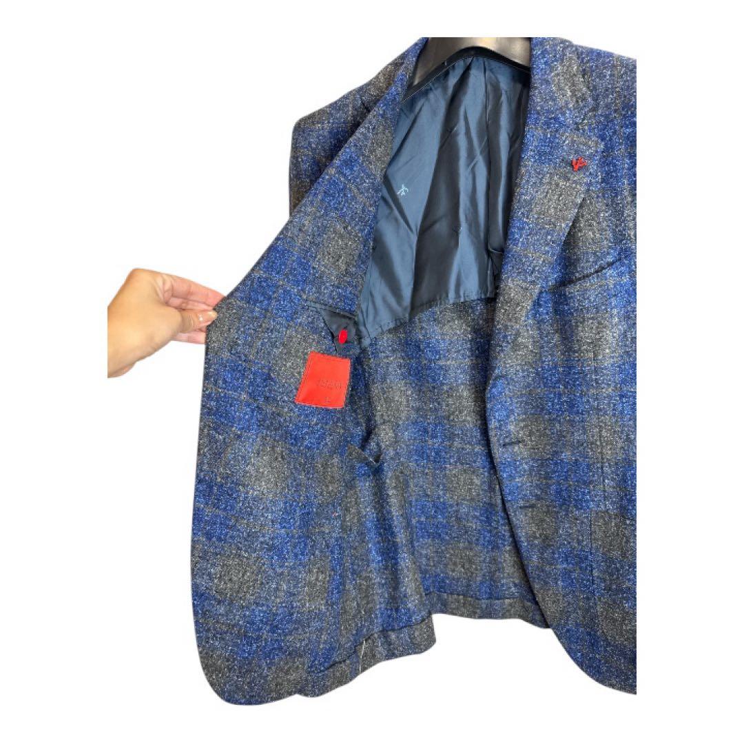 ISAIA Napoli イタリア製 チェック テーラードジャケット