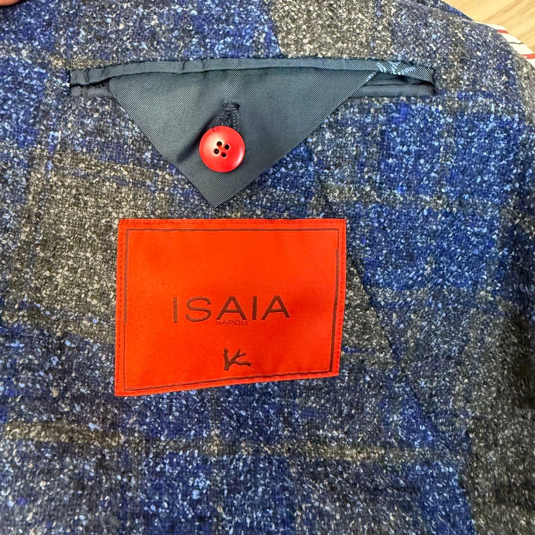 ISAIA Napoli イタリア製 チェック テーラードジャケット