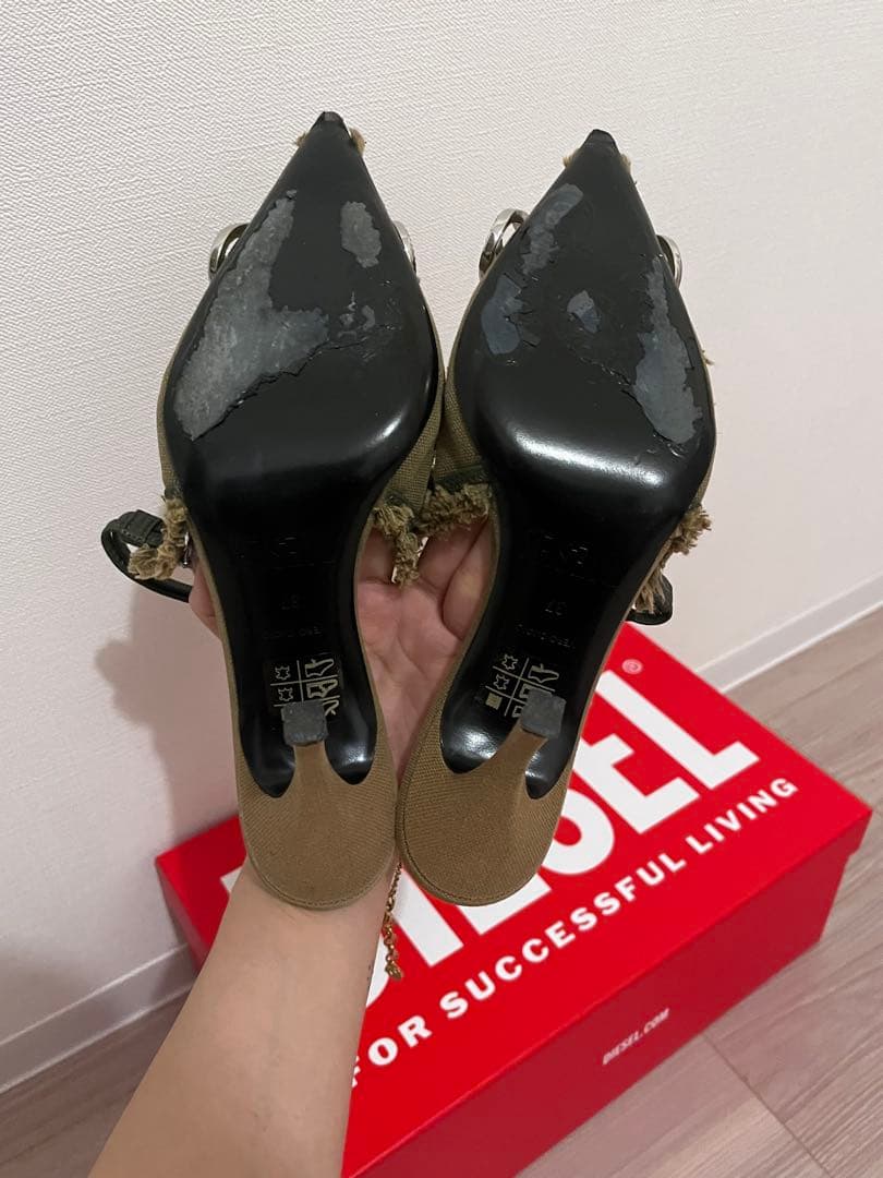 DIESEL ビジュー　ミュール ヒール　37