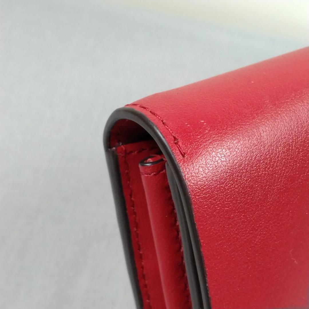 未使用ケイトスペード★ハートターンロックフラップウォレット カーフレザー本革 赤