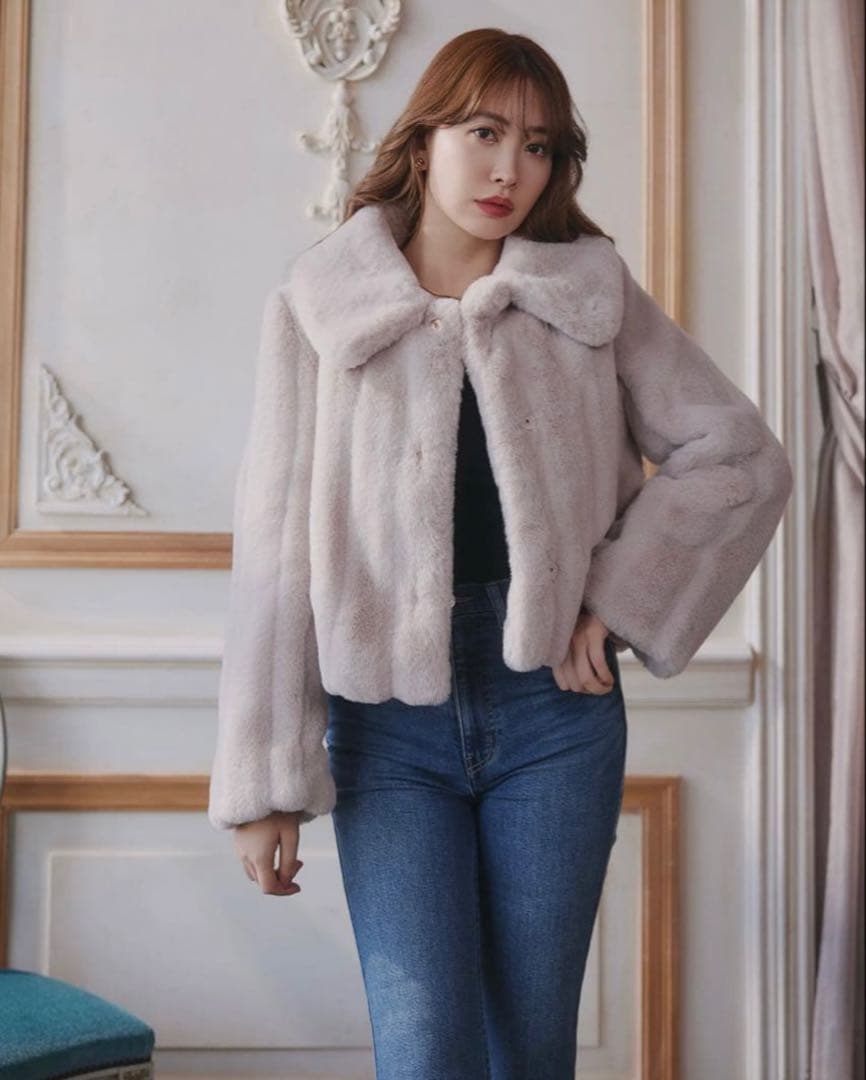 【新品級】　Herlipto極美品herliptoファージャケット【S】　コート