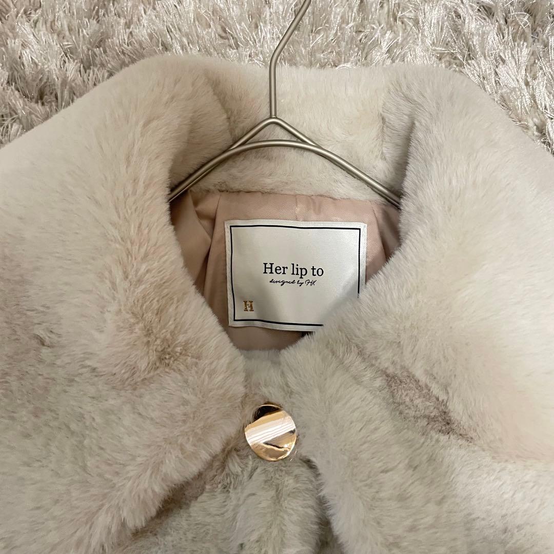 【新品級】　Herlipto極美品herliptoファージャケット【S】　コート