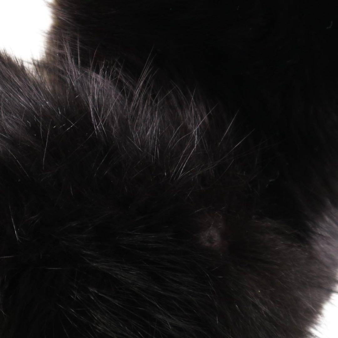 【極美品】ジョセフィーヌ銀座 フォックスファー ティペット 黒 高級毛皮 防寒