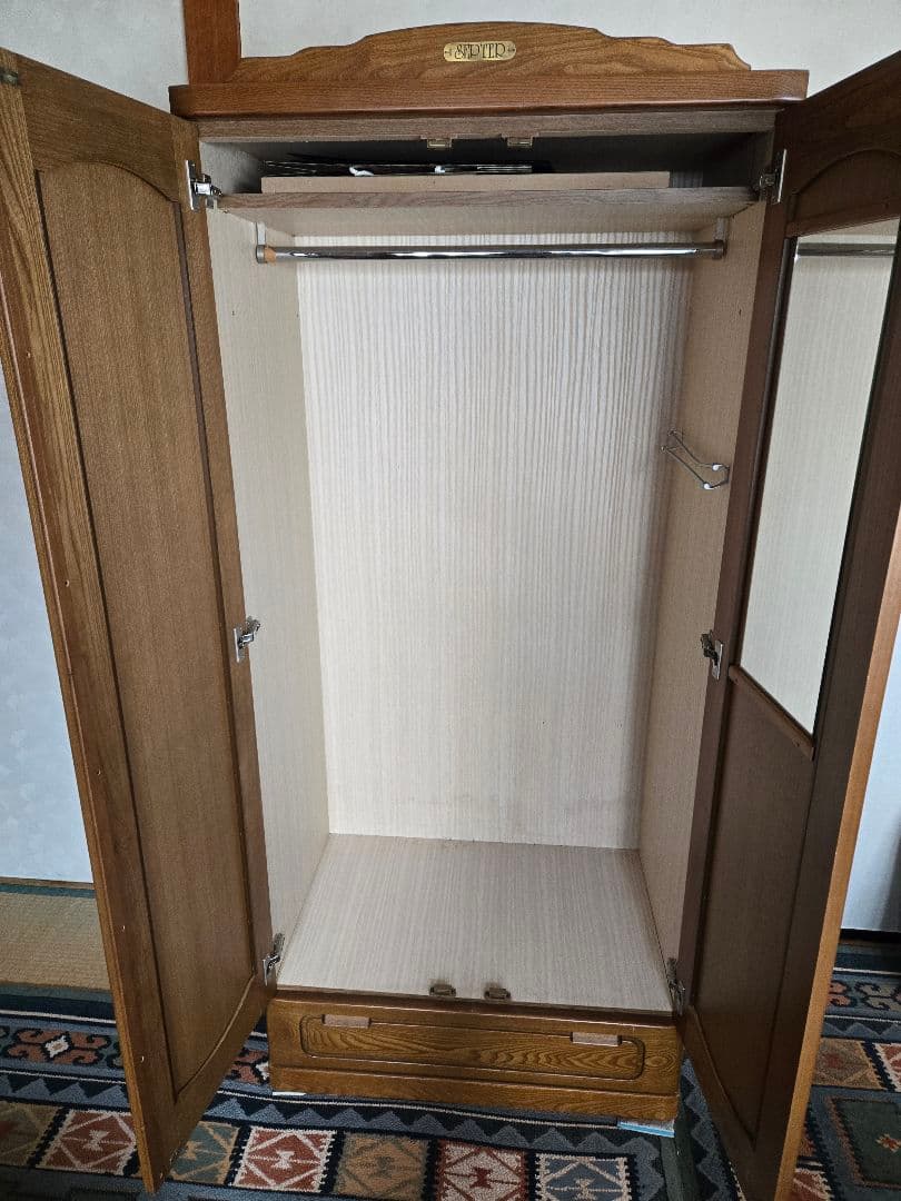 木製衣装タンス 引き出し付き