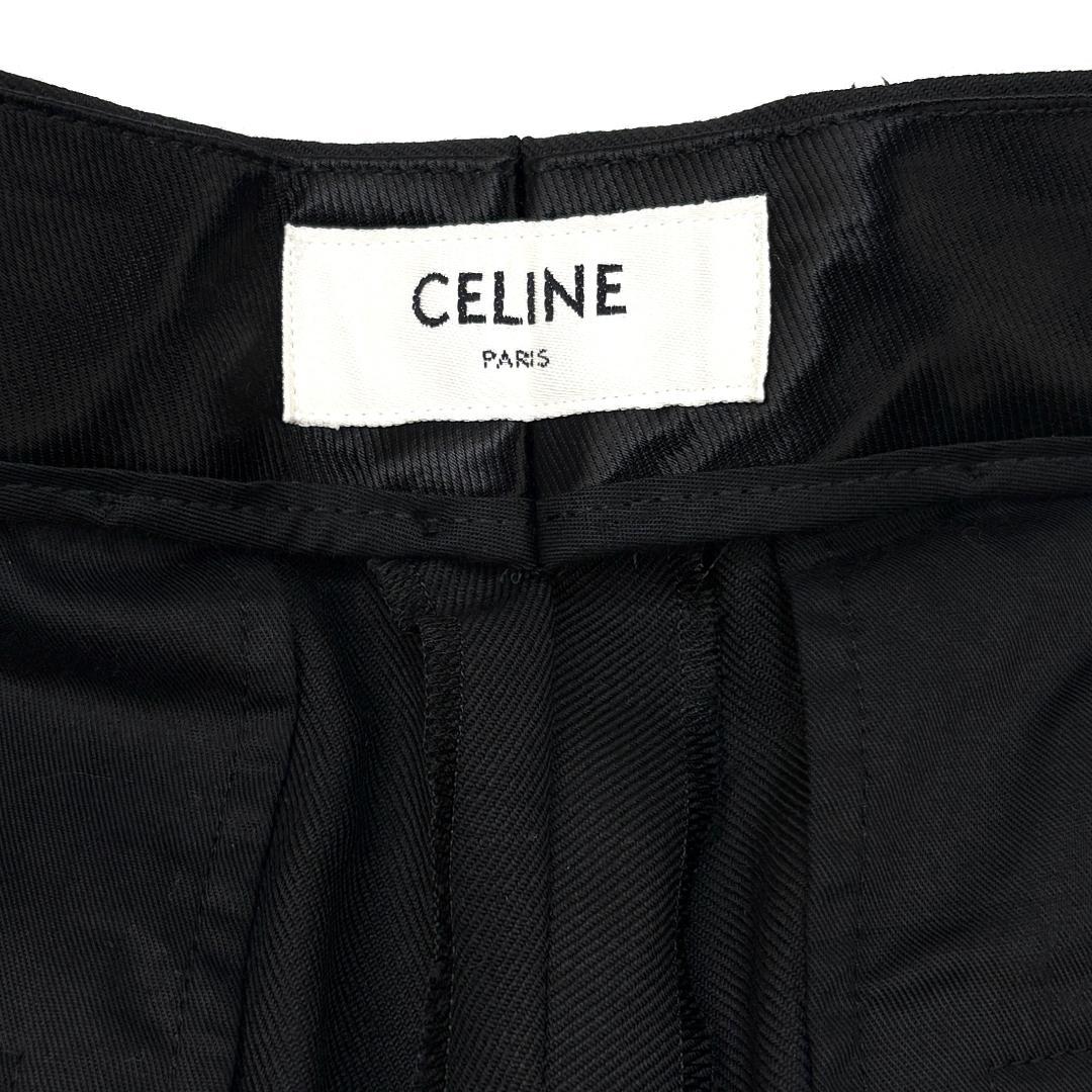 極美品 CELINE 2プリーツ バミューダショーツ / ウールギャバジン 42