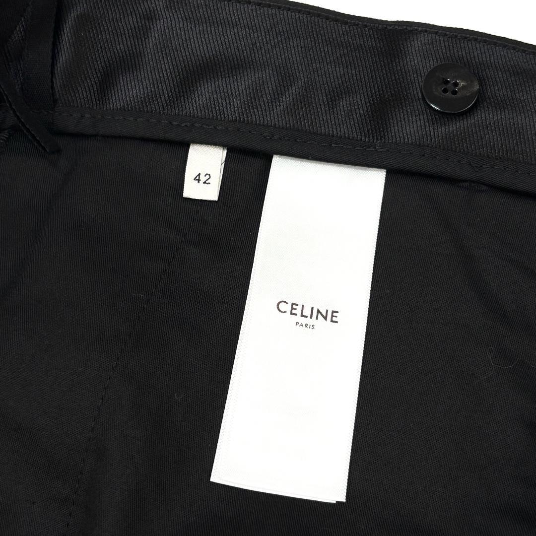 極美品 CELINE 2プリーツ バミューダショーツ / ウールギャバジン 42