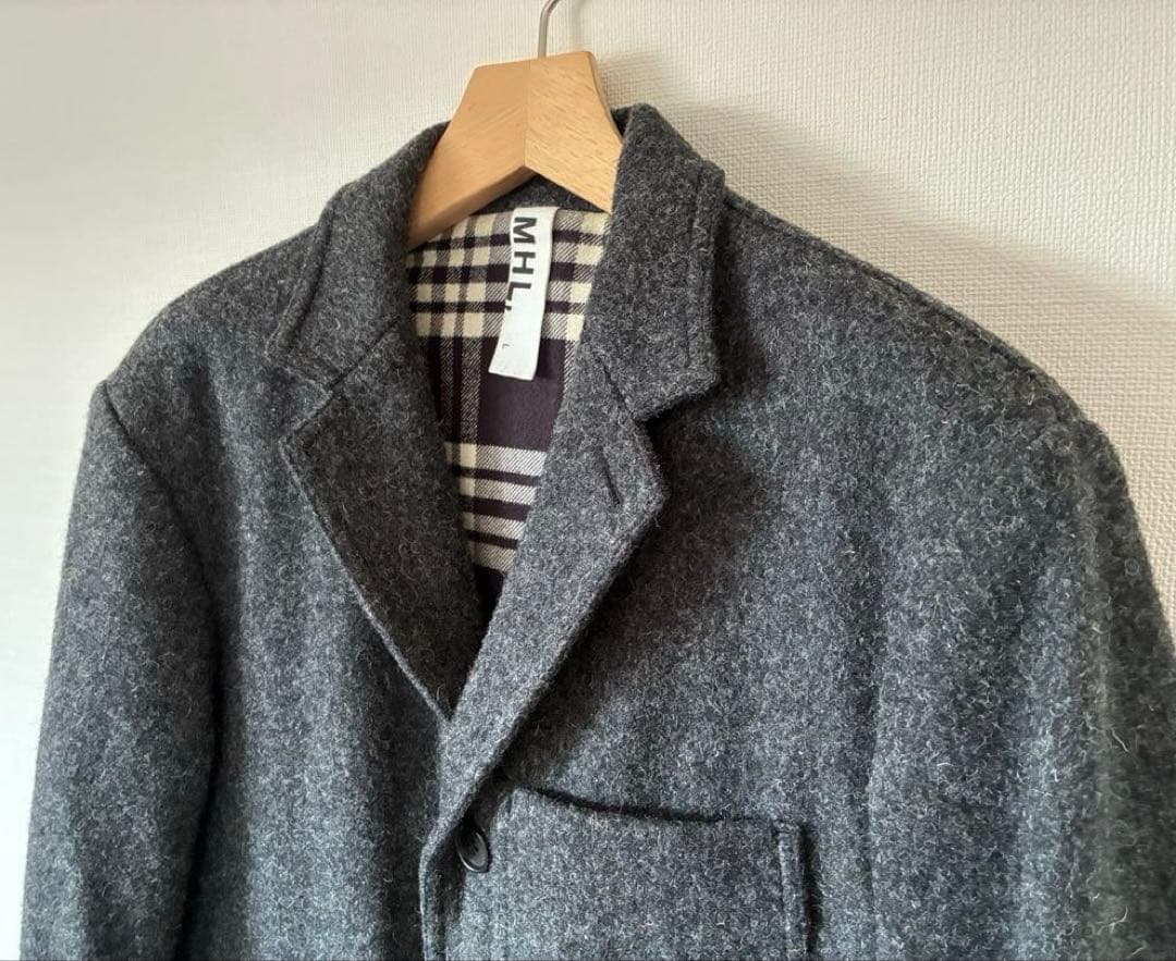 MHL マーガレットハウエル 三つボタンジャケット　L グレー系