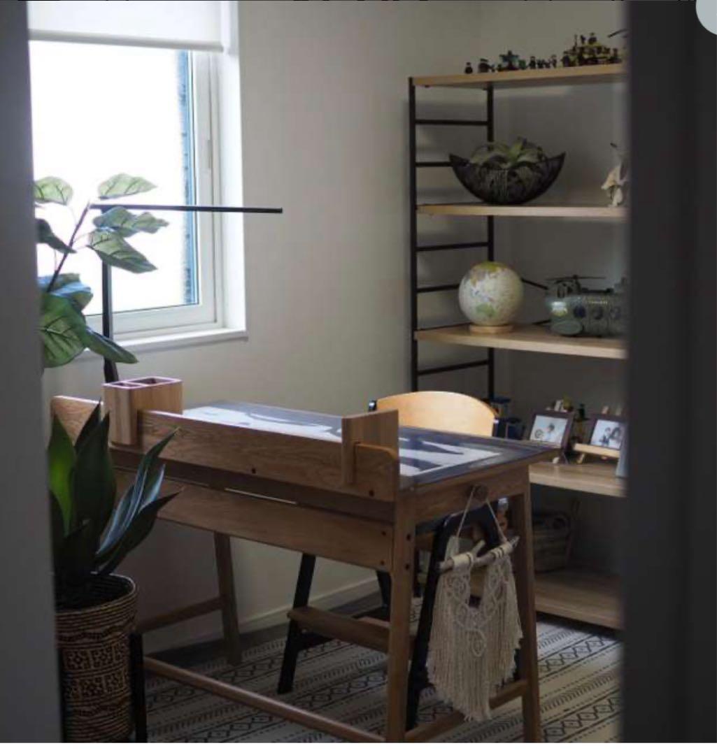 【美品】ACTAS TEHO デスク 引き出し付き ナチュラル　リノリウム