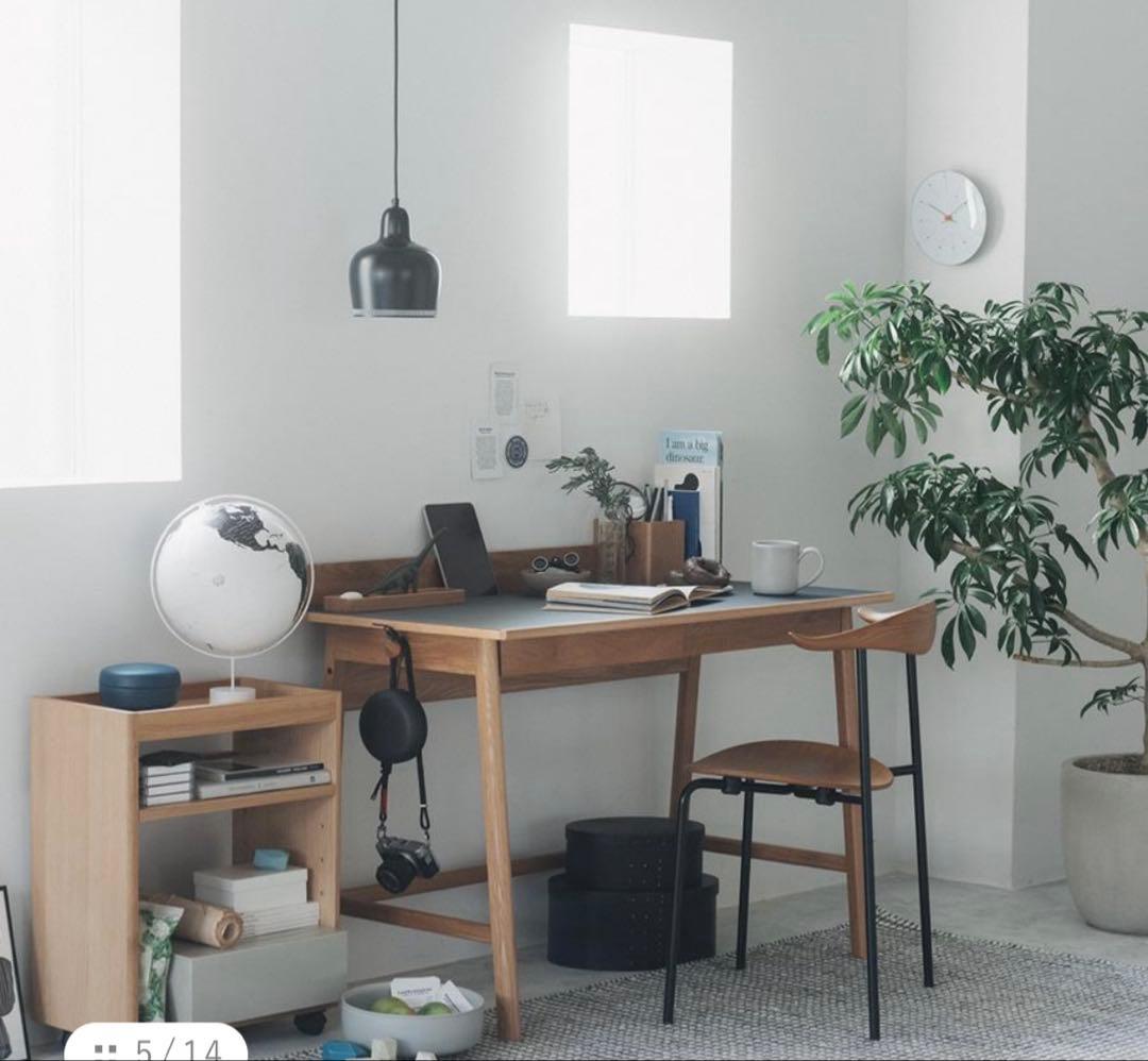 【美品】ACTAS TEHO デスク 引き出し付き ナチュラル　リノリウム