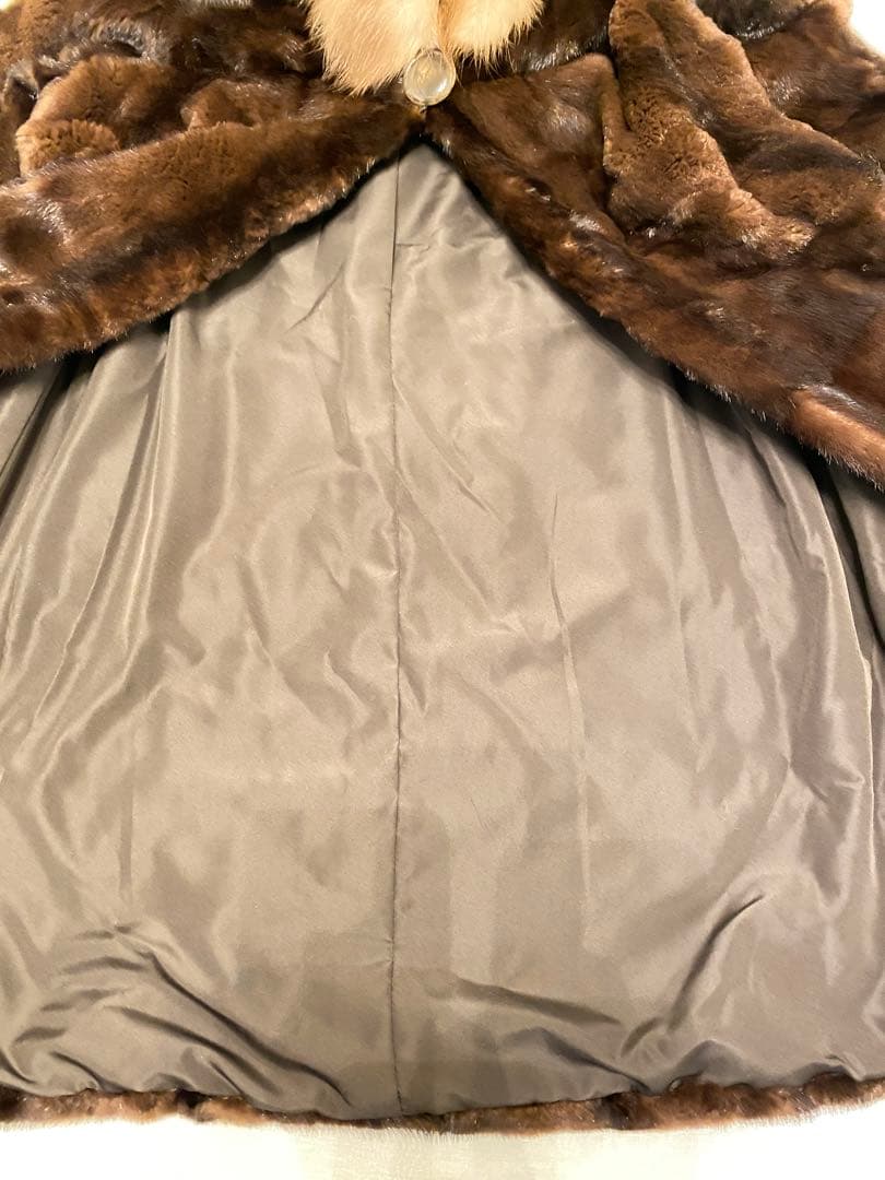 最高級ミンク フードデザインコート