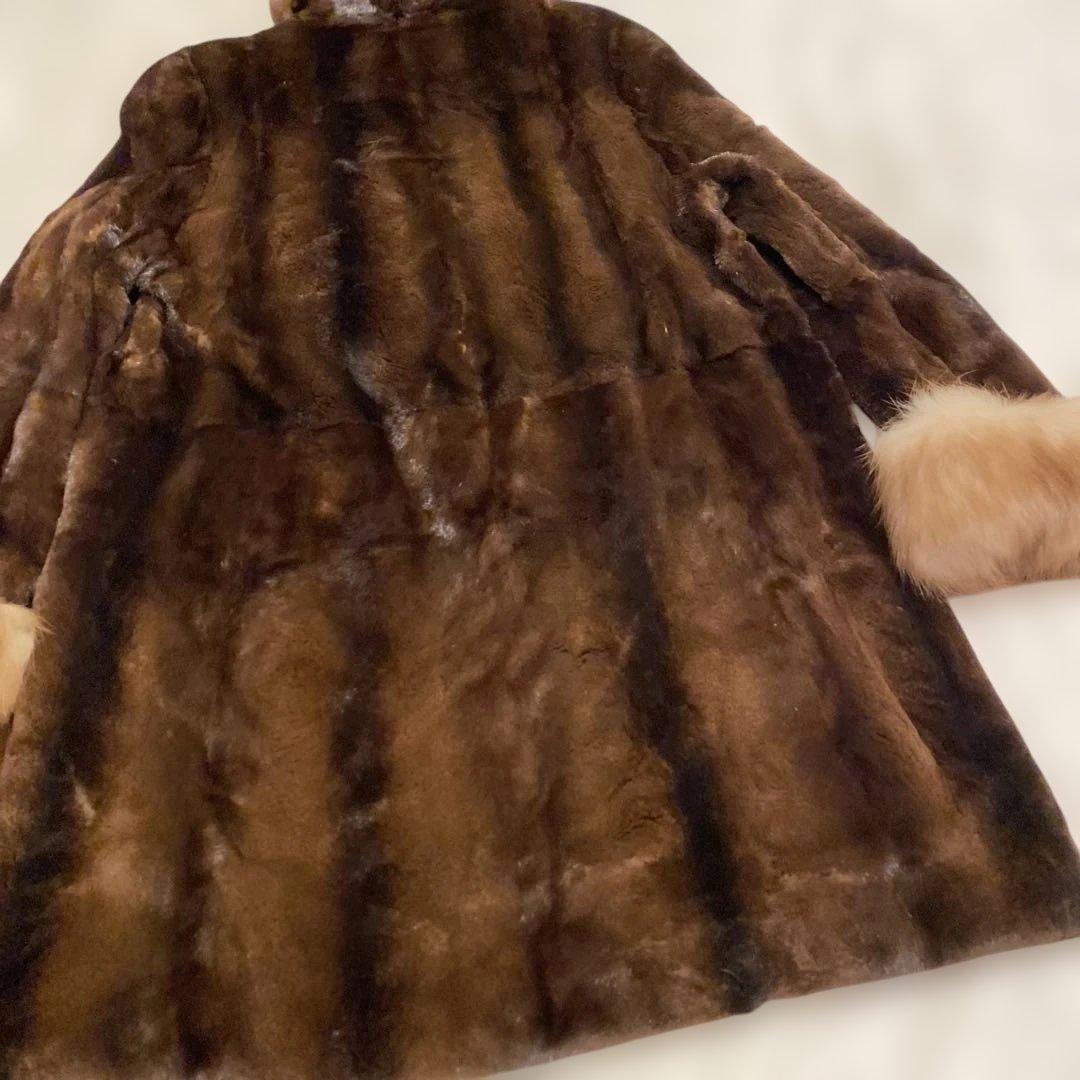 最高級ミンク フードデザインコート