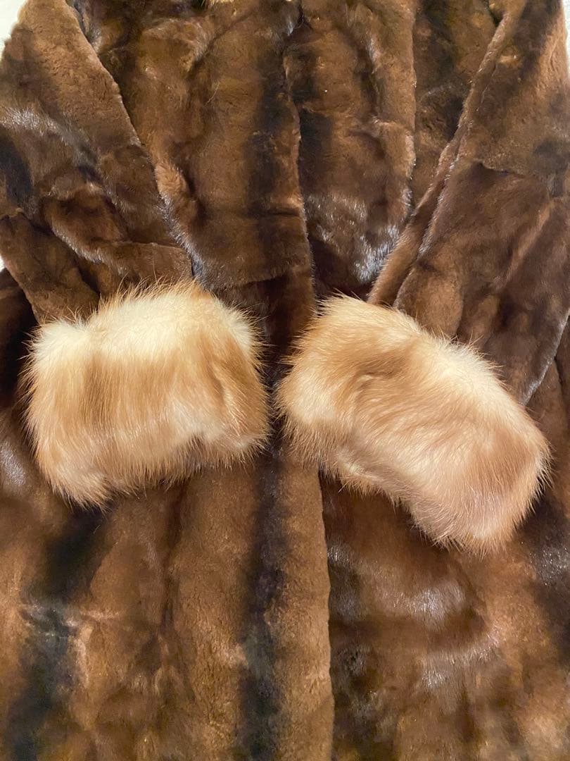 最高級ミンク フードデザインコート