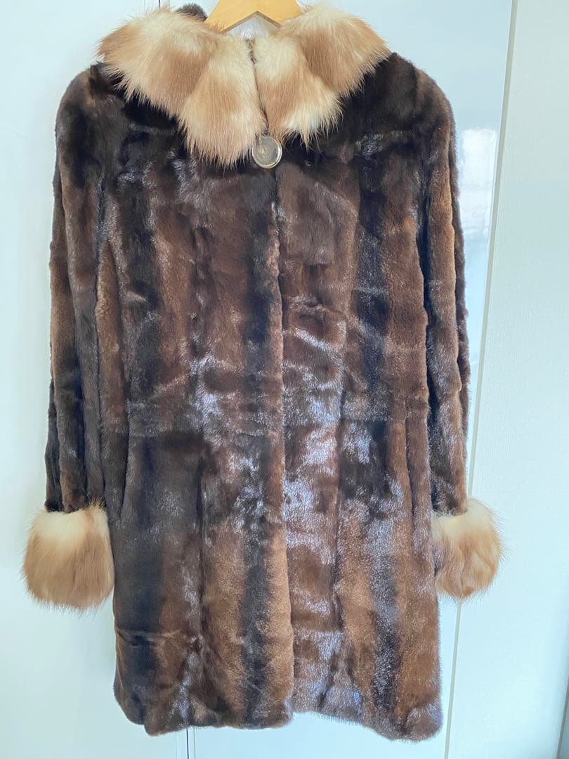 最高級ミンク フードデザインコート