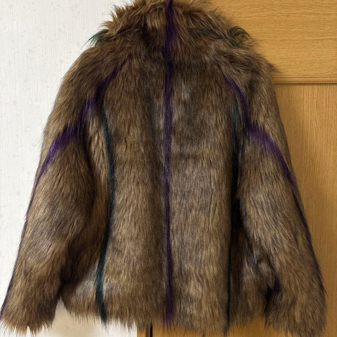 MURUA フェイクファーラインジャガードコート