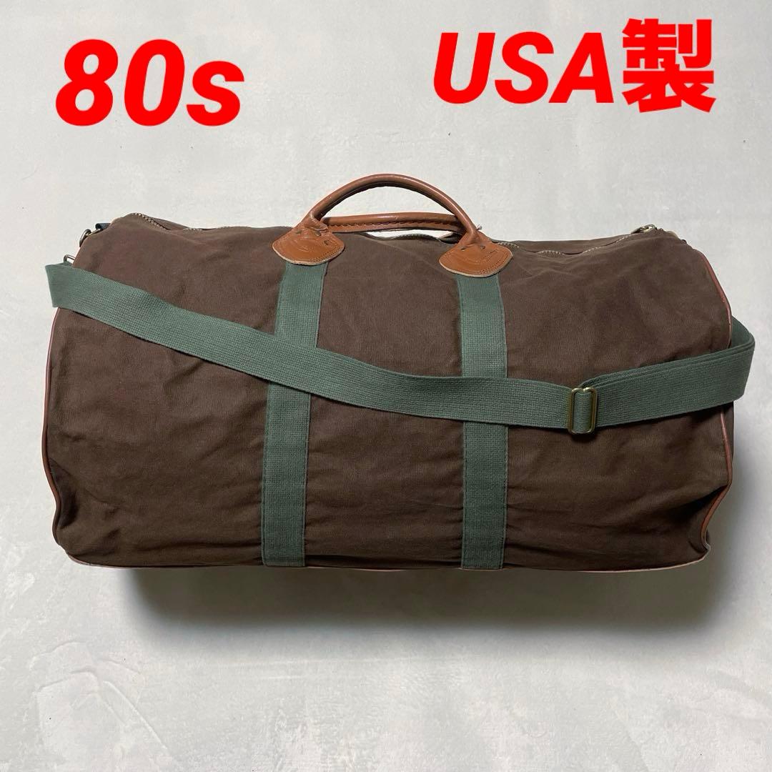 未使用？ 80s LL Bean キャンバス レザー ダッフルバッグ 大サイズ