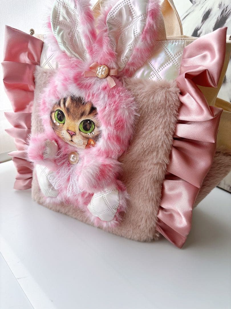 牡*❁様 コヤンイサムチョン　トートバッグ　サンダーちゃん　ハンドメイド　ピンク