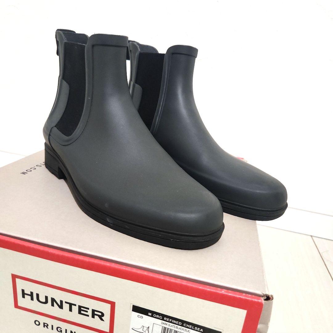 【美品】ハンター　HUNTER　レインブーツ　オリジナルリファインドチェルシー